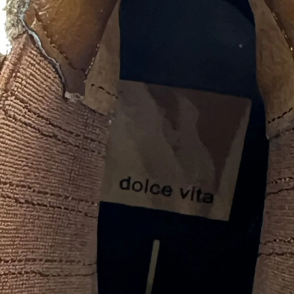 Dolce Vita Womens 7.5 Conway Brown Suede Ankle Boots Scalloped Booties Western - Picture 14 of 16